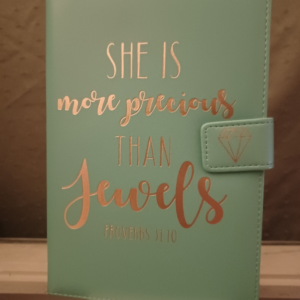 Mint green leather Journal